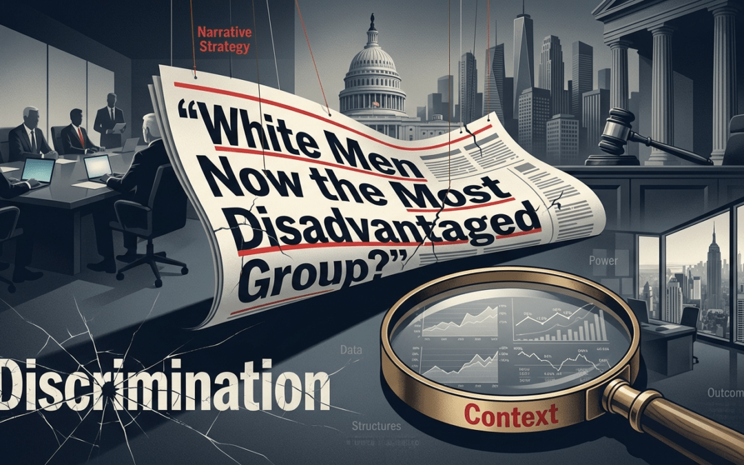 The Headline Is the Strategy: White Men and Discrimination